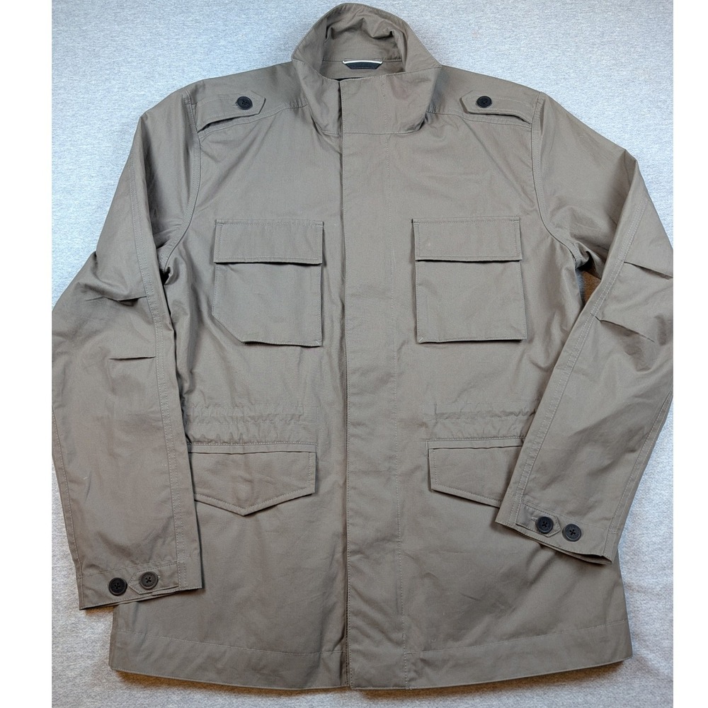 Aether Mens M-65 Field Jacket Taupe Brown Etaproof Cotton Utility Coat Size 3 L